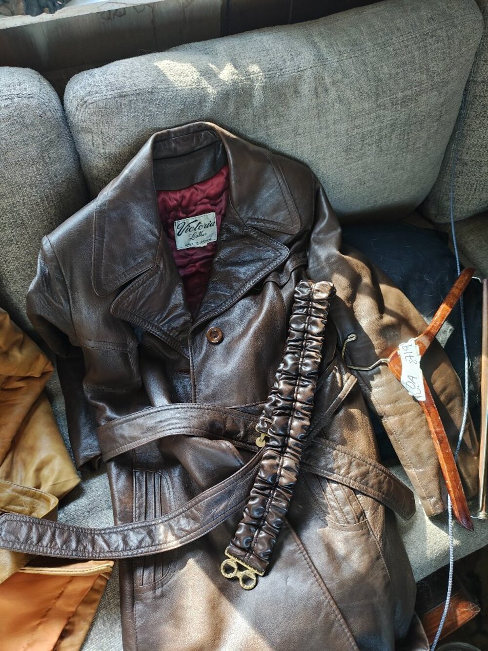 1970s Victoria Brown Leather coat